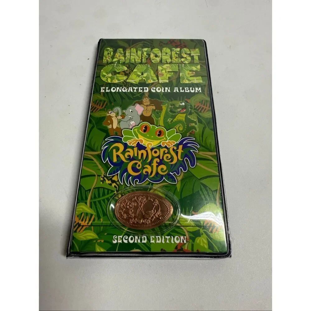 Rare Rainforest Cafe Pressed Penny/Quarter Green First Edition No Coins